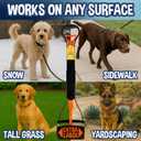 32" Tall Non-Breakable Pooper Scooper for Large Dogs - Lightweight, Foldable Design with Extra-Long Handle (Orange)