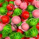 Fruit Gummy Balls Mix, Jelly Filled Gummies - 30 Count, 19 Oz Jar (EXP 08/02/27)