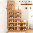 Vertical Shoe Rack ,Tall Narrow Shoe Shelf Organizer Entryway Shoe Storage, 7-tier