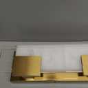 LED Bathroom Vanity Light: 32 inch Brushed Gold Acrylic Modern Lighting Fixtures - 4 Lights Contemporary Smoke Design Wall Lights Fixture Over Mirror 3000K