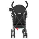 Dream On Me Rover Convenience Baby Stroller – Lightweight & Compact Travel Umbrella Stroller, Quick One-Hand Fold, Lockable Rear Wheels, Adjustable Canopy, 3-Point Safety Harness & Cup Holder - Black