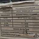 GarveeTech In Ground Basketball System Outdoor, 8-10 ft Quick Adjustable Basketball Hoop Goal with 55 in Shatterproof Tempered Glass Backboard