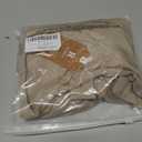 REORIA Women's Basic Sexy V Neck Double Lined Long Sleeve Slimming Going Out Thong Bodysuits Tops (Beige, S)