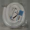 Cable Management Sleeves 1.5in - 2 Pack 4.1ft Split Braided Cable Sleeve White, Wire Organizers for Cords, Hard PE Cord Protectors from Pets, Flexible Cord Wrap Wire Sleeve for Computer Cord Organizer