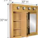 30 Inch Richland Bathroom Medicine Cabinet, Wall Mounted, Mirror, Oak Design House, 530600-NOK