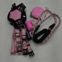 No Pull Dog Harness, Collar & Leash Set | Includes Dog Seat Belt, Collapsible Bowls & Poop Bag Dispenser. Ideal for Training, Walking, Hiking. Fits Small to Large Dogs(Pink-L)