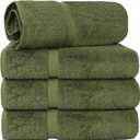 Chakir Turkish Linens 4 Piece Extra Large Bath Towels, 100% Cotton Luxury Turkish Towels for Bathroom, Soft Absorbent Bath Towels, 30 x 60 Inches, Moss