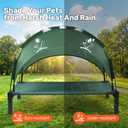 Heeyoo Elevated Dog Bed with Removable Canopy, Portable Dog Cot with Sun Protection Shade Tent, Raised Pet Cooling Cot Bed for Dogs, 42in
