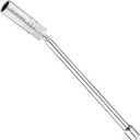 WORKPRO 14 mm Magnetic Spark Plug Socket with Magnetic Design, Swivel Thin Wall Spark Plug Socket, 3/8" Drive x 12" Total Length, 360 Degree Swivel, 12 Point