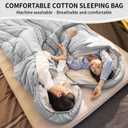 Naturehike Lightweight Sleeping Bag for Adults, Spun Cotton Sleeping Bag, Spliceable into Double Sleeping Bags, Fully Unzips to Quilt or Mat, Machine Washable for Camping Hiking Backpacking, 3.3lbs, Slim