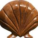 Seashell Teak Sculpture Home Dcor Seashell Teak Sculpture for Shelf Good Gifts for Decoration,7.9"X8.7"X1.6"