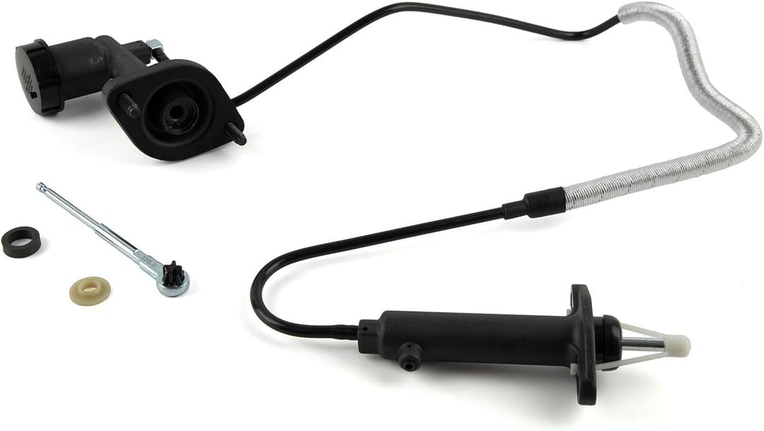 Clutch Slave Cylinder and Master Cylinder Assembly for Jeep Wrangler 1997 1998 1999 2000 2001 2002 2.5L 4.0L L4 L6 Replaces CC649041 52107652AB 52107652AC 52107652AD CM140986 CRS011