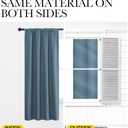 NICETOWN Kitchen Curtains, Smoky Blue, 34" x 40", Set of 2, Short Blackout Curtains & Drapes, Thermal Insulated Rod Pocket Window Treatment Draperies for Nursery