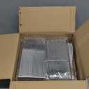 300Pieces Silver Plastic Silverware - Hammered Disposable Utensils - Heavy Duty Plastic Cutlery Set Includes 100 Forks, 100 Spoons, 100 Knives for Dinner Parties Weddings (300PCS)