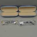 Rimless Reading Glasses, Spring Hinge Readers, Diamond Cut Edge Design Blue Light Glasses (A-06: Golden Silver With Hard Cases)