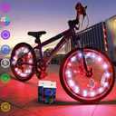 TINANA 2 Tire Pack LED Bike Wheel Lights Ultra Bright Waterproof Bicycle Spoke Lights Cycling Decoration Safety Warning Tire Strip Light for Kids Adults Night Riding