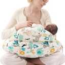 Momcozy Innovative Safety Guard Nursing Pillow for Breastfeeding- Wider Feeding Pillows for More Support for Mom & Baby- Easier Nursing & Hand Free- Fit for All, Removable Cotton Cover