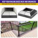 Hulave Split Post Base Cover - Fits 2.5"x2.5" Post/4.5"x4.5" Base for Indoor/Outdoor Iron Railing, Fence, Stair Decorative Skirt Black 8P