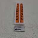 Orange Pumpkin Halloween Flameless Taper Candles with Remote, Flickering Spooky LED Wax Candlesticks Battery Operated, Set of 2