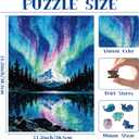 300pcs Wooden Puzzles for Adults Unique Animal Shaped Pieces | Colorful Funny Jigsaw Puzzle Challenging Brain Teaser for Family Game Birthday Gift Home Decor (Arctic Aurora Pine Forest)