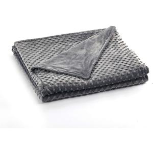 48''x72'' Duvet Cover for Weighted Blanket | Premium Super Soft Minky Dot | Dark Grey