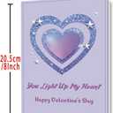 3 x Romantic Valentines Day Cards Gifts for Him Her Men Women, Happy Valentines Card for Husband Wife Boyfriend Girlfriend, Love Cards (LD307)