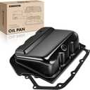 A-Premium Transmission Oil Pan with Drain Plug & Gasket Compatible with 62TE 6-Speed Automatic Transmission & Chrysler Pacifica 200 Sebring Town Country & Dodge Avenger Journey Grand Caravan