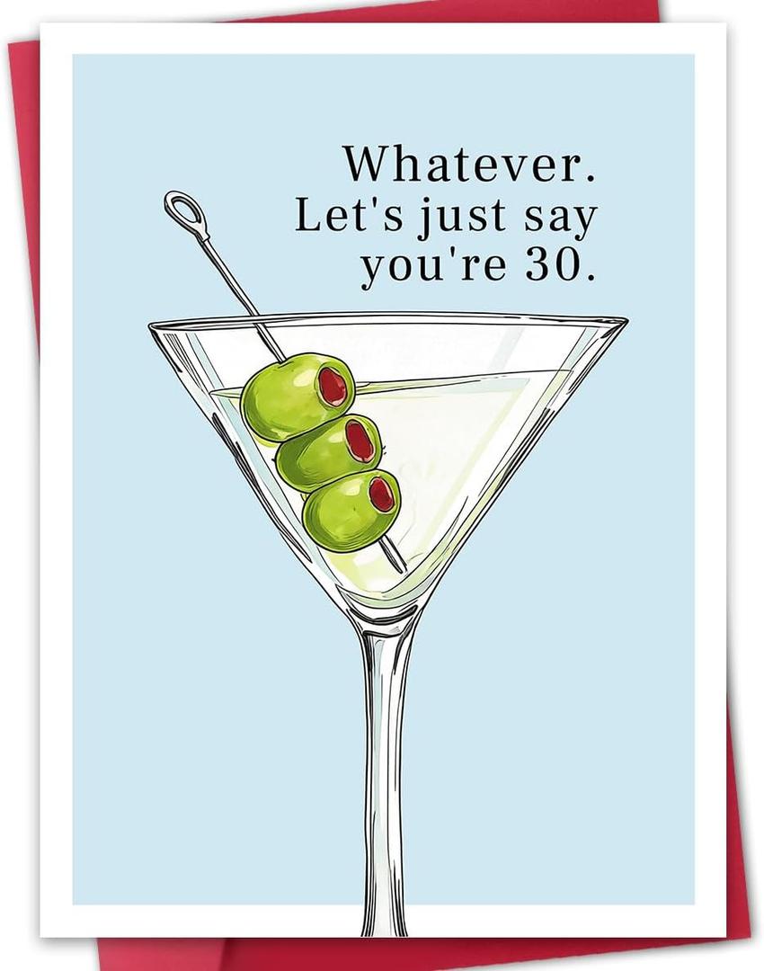 3 x Funny Birthday Card, Age Joke Birthday Gift, Getting Older Birthday Gift for Men and Women, Printed Inside, with Red Envelope and Gold Seal Sticker