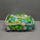 GOGOSO Ball Pit Balls for Toddlers, Green Balls for Ball Pool Birhtday Party Girls Kids with Storage Bag, 2.17inches (Green Sky Blue White 100pcs)