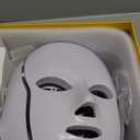 SDKWDH Red Light Photon Facial Mask with Remote Control, 7 Custom Modes with Infrared, Portable with Timer for Home Use