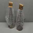 Set of 2 Lighted Christmas Tree Table Decoration with Golden Star Battery Operated Tabletop Prelit Mini Xmas Tree with LED Light up Desk Ornament for Home Mantel(Spiral,Gold)