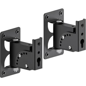 Metal Universal Speaker Wall Mount for Surround Sound Speaker Mounts - Swivel & Tilt Adjustable Wall Mounts for LG, Samsung, Vizio, Roku, Sony Speakers Mounting Bracket Hold up to 30lbs, 2 Pack
