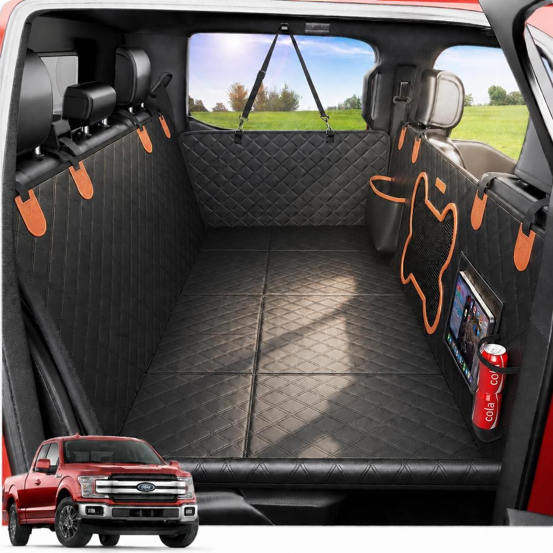 Dog Car Seat Cover for Back Seat Hard Bottom,Truck Rear Seat Extender
For Trucks/SUV, Supported Platform, Back Seat Extender & Dog Hammock for 2-4 Large Dogs,Waterproof Seat Protector,XL Size