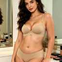 Sth Big High Waisted Seamless Underwear for Women No Show Panties Cheeky Scalloped Edge Bikini Breathable Briefs 6 Pack