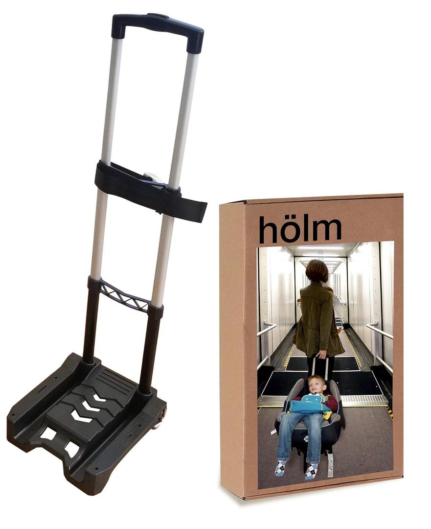 Holm Airport Car Seat Stroller Travel Cart and Child Transporter - A Carseat Roller for Traveling. Foldable, storable, and stowable Under Your Airplane seat or Over Head Compartment