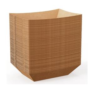 LemonRoad 50 Pack Kraft Cardboard Food Trays Sturdy Disposable Cookie Serving Platters for Parties Brown Paperboard Crate, Dessert Display Tray, Gift Giving, Christmas, Weddings(Brown,13" X 9" X 3")