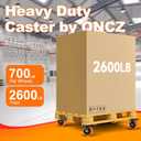 QNCZ Caster Wheels, 5 Inch Heavy Duty Casters Set of 4, Silent Industrial Casters Load 2600lbs, Swivel Casters for Furniture, Workbench and Cart Wheels