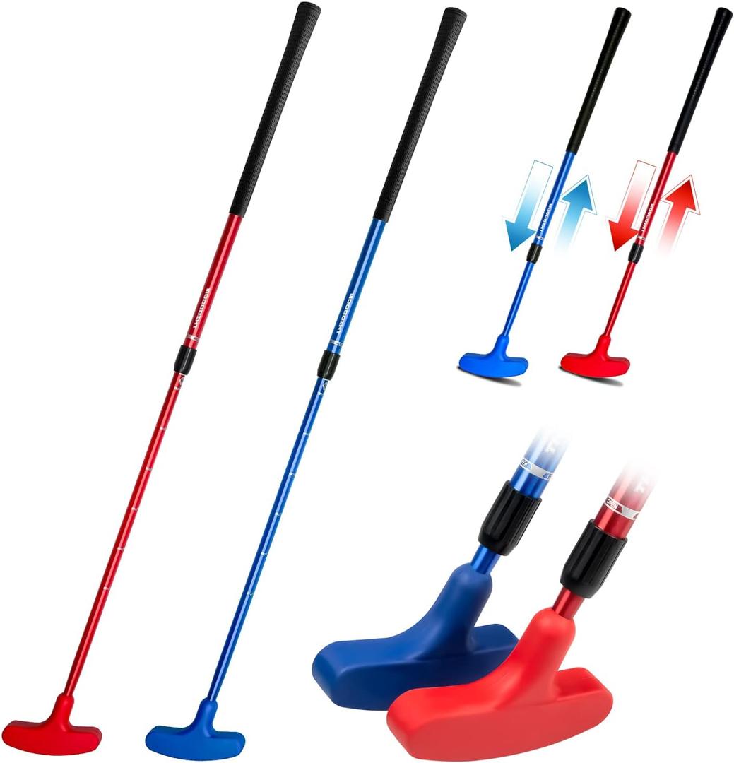 THIODOON Golf Putters for Men and Women Two-Way Kids Putter Mini Golf Putter for Right or Left Handed Golfers Adjustable Length Golf Putter Suitable for Children, Teenagers and Adults (Red+Blue)