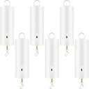 Therwen 6 Pcs Ornament Spinner Battery Operated Wind Spinner Motor Rotator Disco Ball Motor Outdoor Hanging Ornament for Halloween Mardi Gras Decoration, No Battery(White)