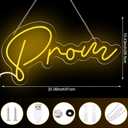 LED Prom Sign 20.08 x 10.43 Inches Acrylic Prom Light up Sign Graduation Party Decoration Neon Graduation Grad Prom Sign Letter Backdrop