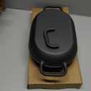 Oval Dutch Oven for Bread Baking 12 x 8 Inch, Pre-Seasoned Cast Iron Bread Oven for Sourdough, Dutch Oven Bread Loaf Pan for a Crispy Crust, 5QT