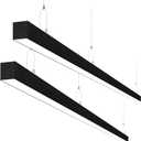 kadision 8FT LED Linear Light, 100W 13000lm 3000K/4000K/5000K Selectable, 0-10V Dimmable Suspended Linear Light Fixture for Office Retail Showroom, ETL-Listed 2-Pack