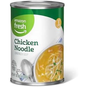 Amazon Fresh, Chicken Noodle, Condensed Soup, 10.5 Oz (Previously Happy Belly, Packaging May Vary) Amazon Fresh, Chicken Noodle, Condensed Soup, 10.5 Oz (Previously Happy Belly, Packaging May Vary)