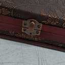 Vintage Decorative Wooden Box with lock and key, Wooden Box with Hinged Lid Jewelry Keepsake Storage Treasure Jewelry Chest