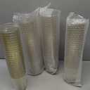 Lamosi 100 Pack 12 oz Clear Plastic Cups with Lids and Straws, Disposable Iced Coffee Cups with Lids for To-Go Cold Drinks, Smoothies and Slushie