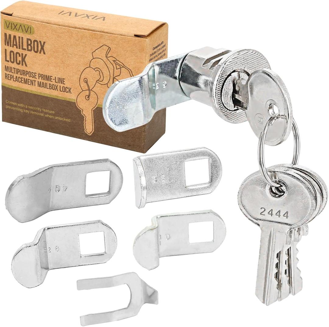 Mailbox Lock Replacement - Universal Mailbox Locks with 4 Keys - Easy to Install Mail Box Lock and Key Set - Durable and Secure Lock Replacement with 4 Keys for Almost All Locking Mail Boxes