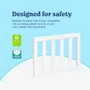 Storkcraft & Graco Toddler Safety Guardrail with Slats (White) GREENGUARD Gold Certified, Converts Compatible Storkcraft & Graco Crib to Toddler Bed, Each Guardrail Sold Individually