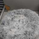 Hoewina Dog & Cat Bed for Indoor Cats, 20in Calming Donut Bed for Puppy and Kitten, Washable Round Fluffy Pet Bed for Small Medium Dogs and Cats (Light Grey)