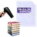 16x24 Shrink Wrap Bags for Gifts  50 Pcs Clear Heat Shrink Wrap for Valentine Packaging, Works with Hair Dryer at Medium Temperature  Packaging and Storage Clothing, Boxes, Boxes & Bulky Items
