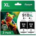 910XL 910 Ink Cartridges for HP Printers Black Compatible for HP 910XL Ink Cartridges Combo Pack Works with HP OfficeJet Pro 8020 8025 8035 8028 8022 8010 8015(2 Black, 910XL Black Ink)